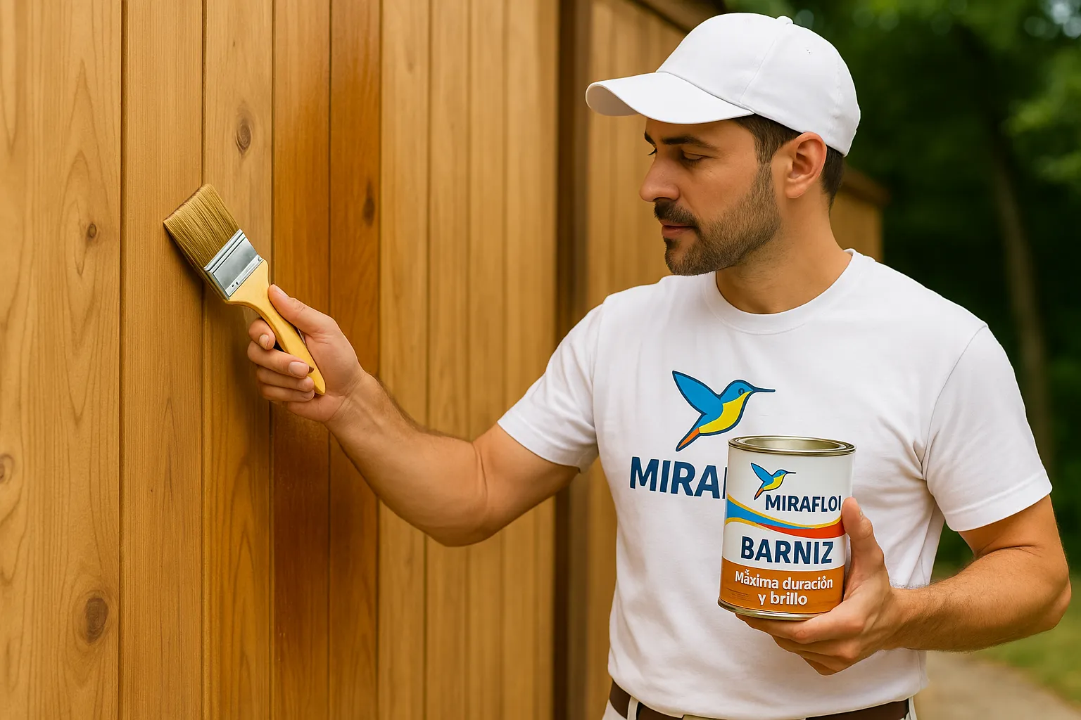 Interior moderno con balde de pintura Miraflor